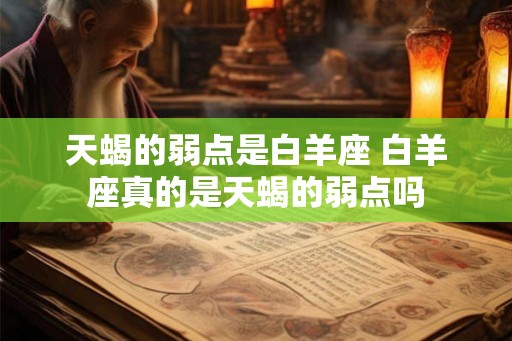天蝎的弱点是白羊座 白羊座真的是天蝎的弱点吗
