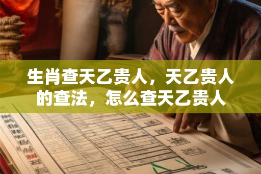 生肖查天乙贵人，天乙贵人的查法，怎么查天乙贵人