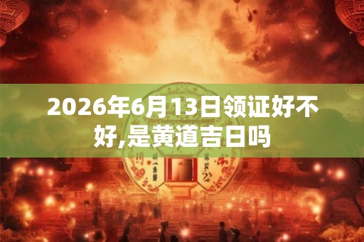 2026年6月13日领证好不好,是黄道吉日吗