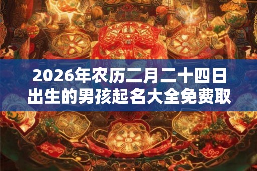 2026年农历二月二十四日出生的男孩起名大全免费取名字大全