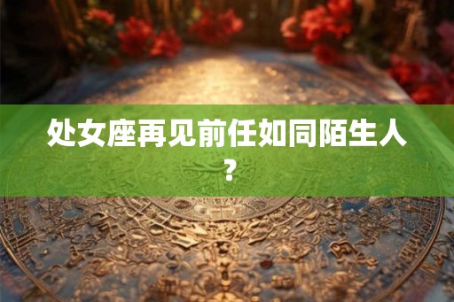 处女座再见前任如同陌生人? 处女座再见前任如同陌生人?