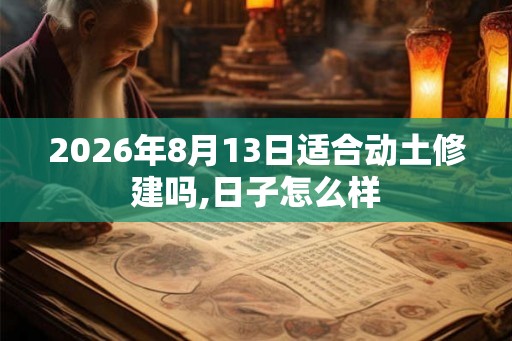 2026年8月13日适合动土修建吗,日子怎么样