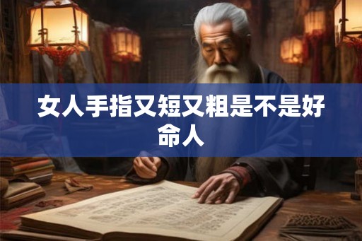 女人手指又短又粗是不是好命人