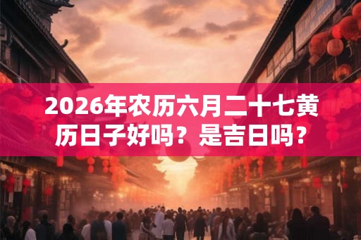 2026年农历六月二十七黄历日子好吗？是吉日吗？
