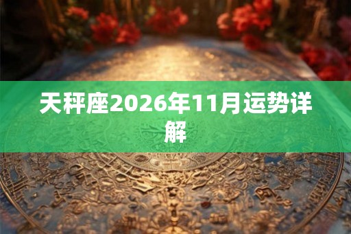 天秤座2026年11月运势详解 天秤座2026年11月运势详解