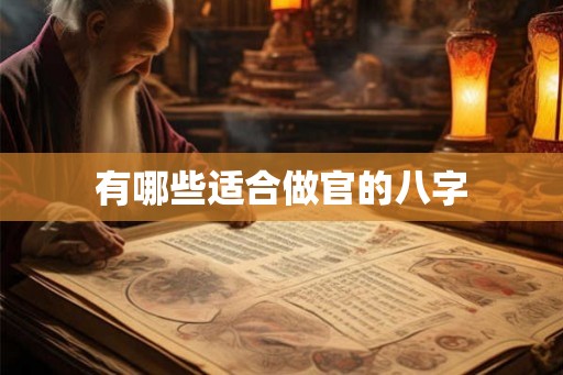 有哪些适合做官的八字