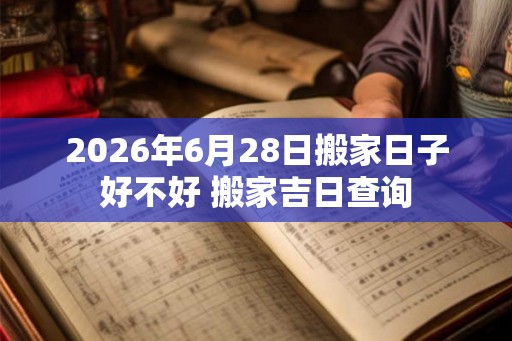 2026年6月28日搬家日子好不好 搬家吉日查询