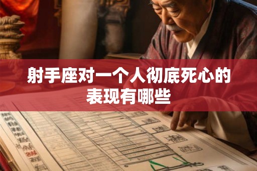 射手座对一个人彻底死心的表现有哪些
