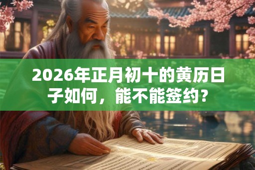 2026年正月初十的黄历日子如何，能不能签约？