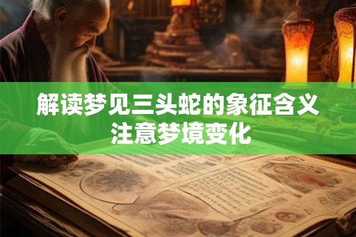 解读梦见三头蛇的象征含义 注意梦境变化