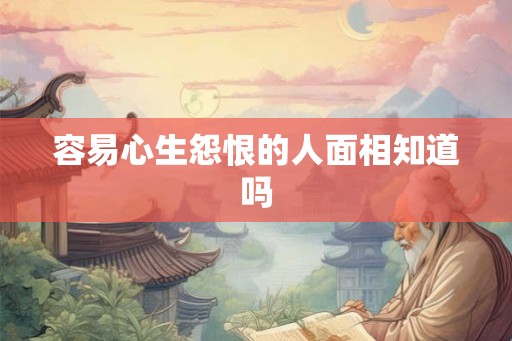 容易心生怨恨的人面相知道吗