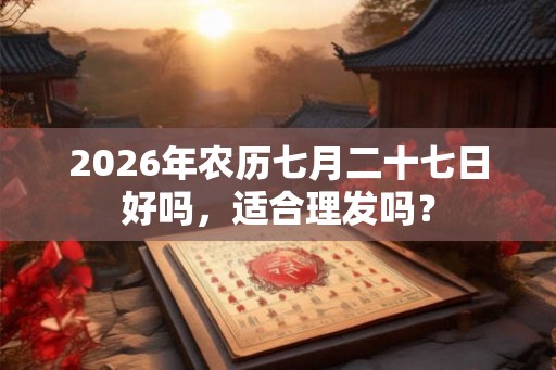 2026年农历七月二十七日好吗，适合理发吗？
