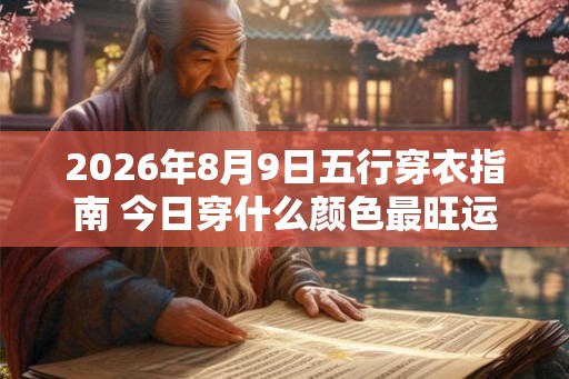 2026年8月9日五行穿衣指南 今日穿什么颜色最旺运