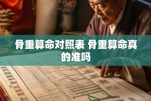骨重算命对照表 骨重算命真的准吗 骨重算命对照表 骨重算命真的准吗
