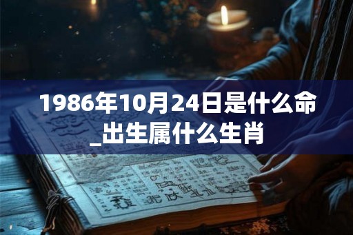 1986年10月24日是什么命_出生属什么生肖
