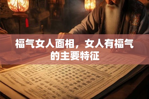福气女人面相，女人有福气的主要特征