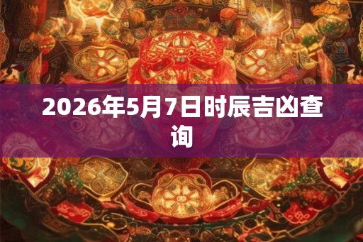 2026年5月7日时辰吉凶查询