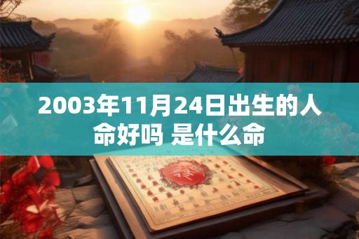 2003年11月24日出生的人命好吗 是什么命 2003年11月24日出生的人命好吗 是什么命