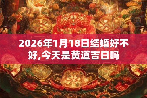 2026年1月18日结婚好不好,今天是黄道吉日吗 2026年1月18日结婚好不好,今天是黄道吉日吗