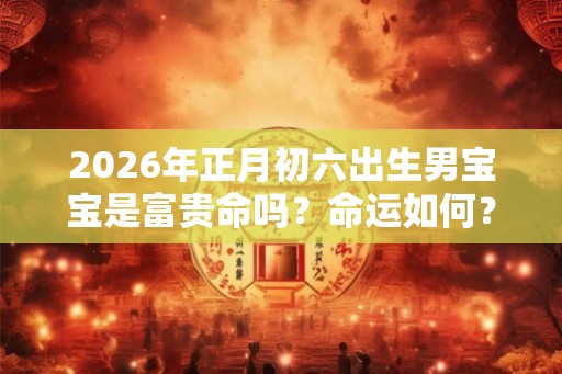 2026年正月初六出生男宝宝是富贵命吗？命运如何？