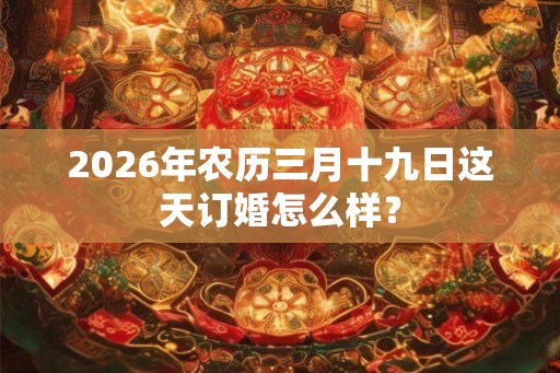 2026年农历三月十九日这天订婚怎么样？