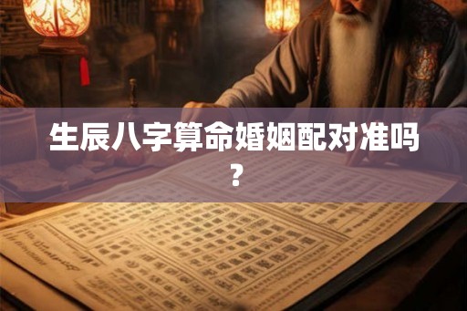 生辰八字算命婚姻配对准吗？