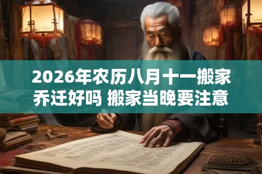 2026年农历八月十一搬家乔迁好吗 搬家当晚要注意什么 2026年农历八月十一搬家乔迁好吗 搬家当晚要注意什么