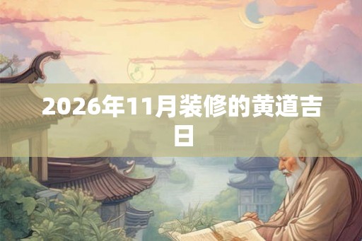 2026年11月装修的黄道吉日