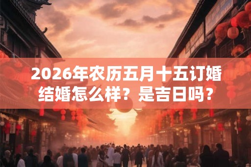 2026年农历五月十五订婚结婚怎么样?是吉日吗? 2026年农历五月十五订婚结婚怎么样?是吉日吗?