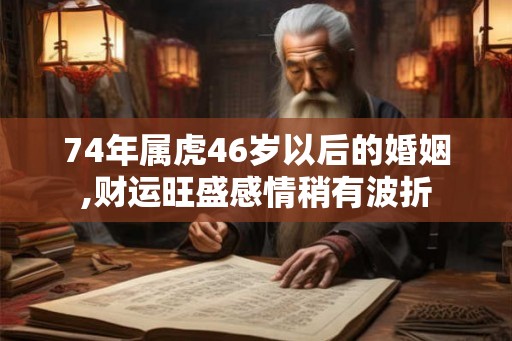 74年属虎46岁以后的婚姻,财运旺盛感情稍有波折