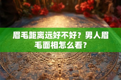 眉毛距离远好不好？男人眉毛面相怎么看？