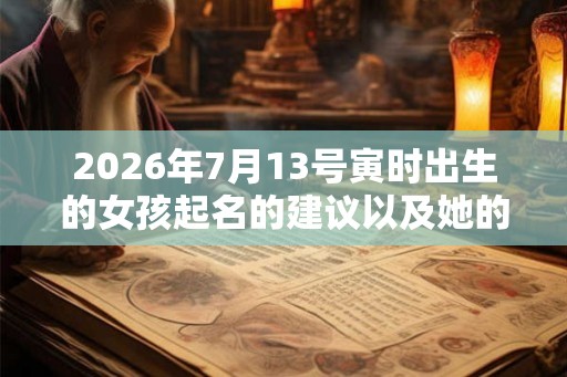2026年7月13号寅时出生的女孩起名的建议以及她的五行八字！