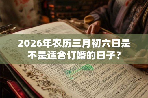2026年农历三月初六日是不是适合订婚的日子？