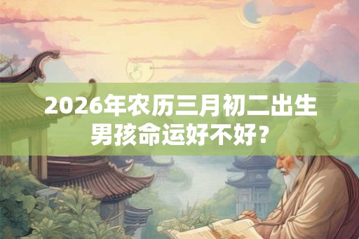 2026年农历三月初二出生男孩命运好不好？