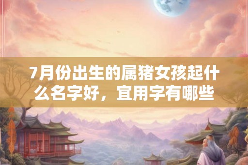 7月份出生的属猪女孩起什么名字好,宜用字有哪些 7月份出生的属猪女孩起什么名字好,宜用字有哪些