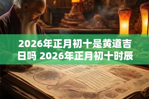 2026年正月初十是黄道吉日吗 2026年正月初十时辰吉凶一览表 2026年正月初十是黄道吉日吗 2026年正月初十时辰吉凶一览表