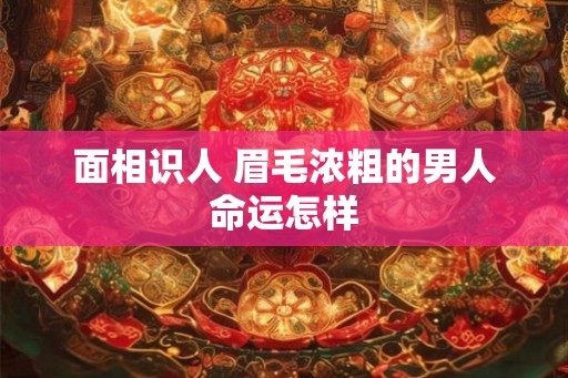 面相识人 眉毛浓粗的男人命运怎样