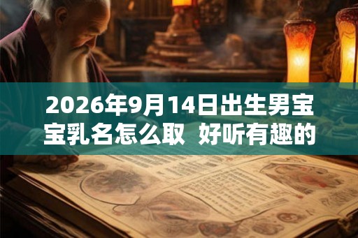 2026年9月14日出生男宝宝乳名怎么取  好听有趣的乳名