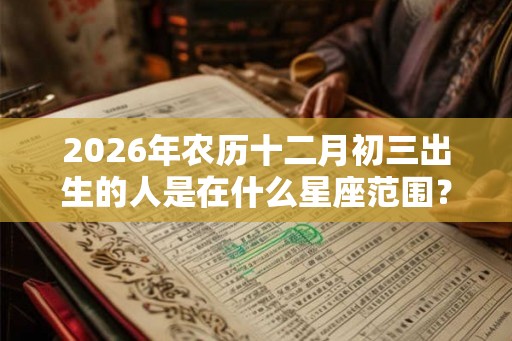 2026年农历十二月初三出生的人是在什么星座范围？