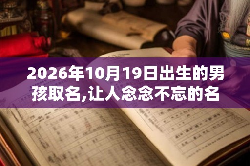 2026年10月19日出生的男孩取名,让人念念不忘的名字 2026年10月19日出生的男孩取名,让人念念不忘的名字