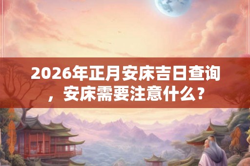 2026年正月安床吉日查询，安床需要注意什么？