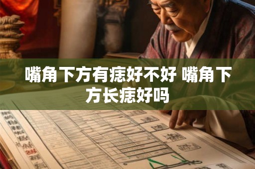 嘴角下方有痣好不好 嘴角下方长痣好吗