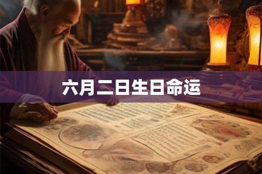 六月二日生日命运