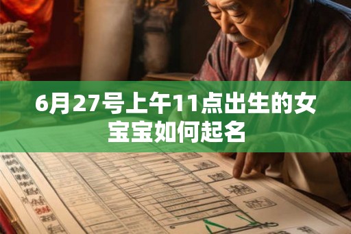 6月27号上午11点出生的女宝宝如何起名