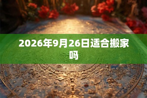 2026年9月26日适合搬家吗 2026年9月26日适合搬家吗