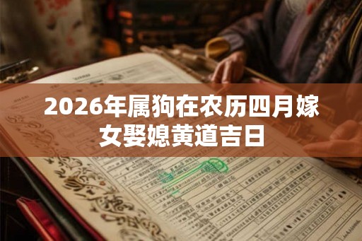 2026年属狗在农历四月嫁女娶媳黄道吉日