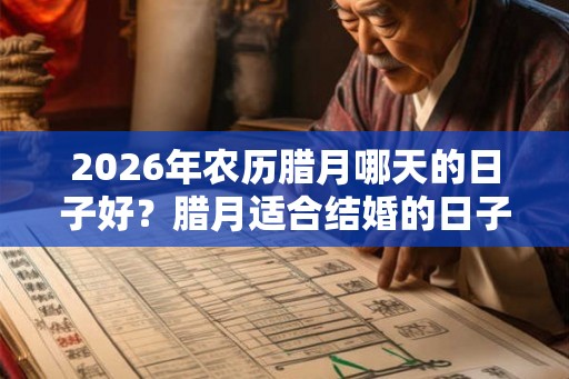 2026年农历腊月哪天的日子好？腊月适合结婚的日子推荐