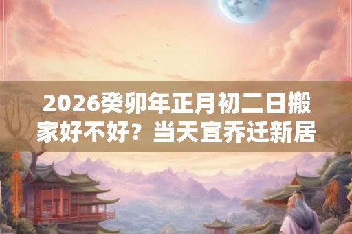 2026癸卯年正月初二日搬家好不好?当天宜乔迁新居吗? 2026癸卯年正月初二日搬家好不好?当天宜乔迁新居吗?