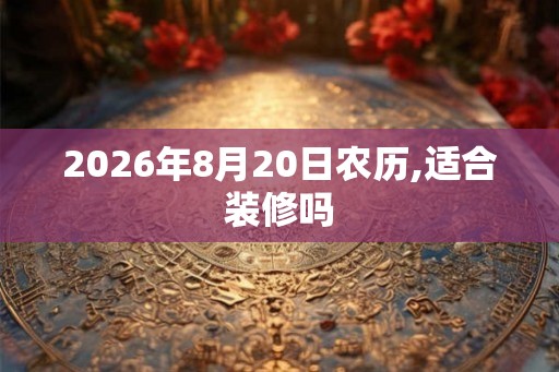 2026年8月20日农历,适合装修吗