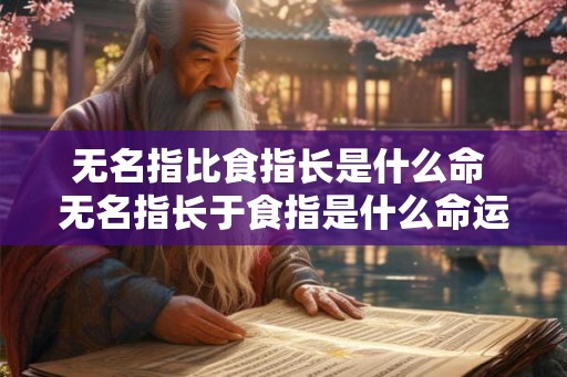无名指比食指长是什么命 无名指长于食指是什么命运